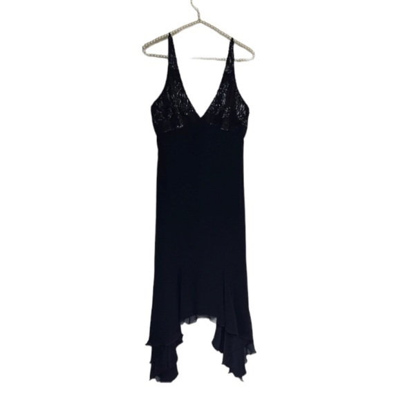 PAMELA ROLAND Cocktail Black Midi‎ Dress - Picture 1 of 7